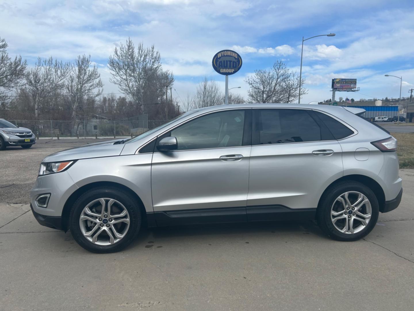 2018 Silver /BLACK Ford Edge Titanium AWD (2FMPK4K98JB) with an 2.0L L4 DOHC 16V engine, 6A transmission, located at 3030 CY Ave, Casper, WY, 82604, (307) 265-3830, 42.827816, -106.357483 - Photo#0